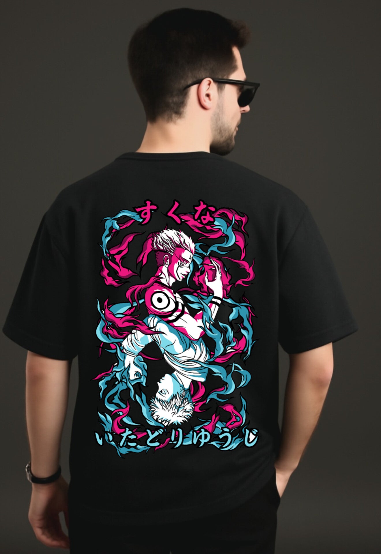 "JJK" Down shoulder Tees