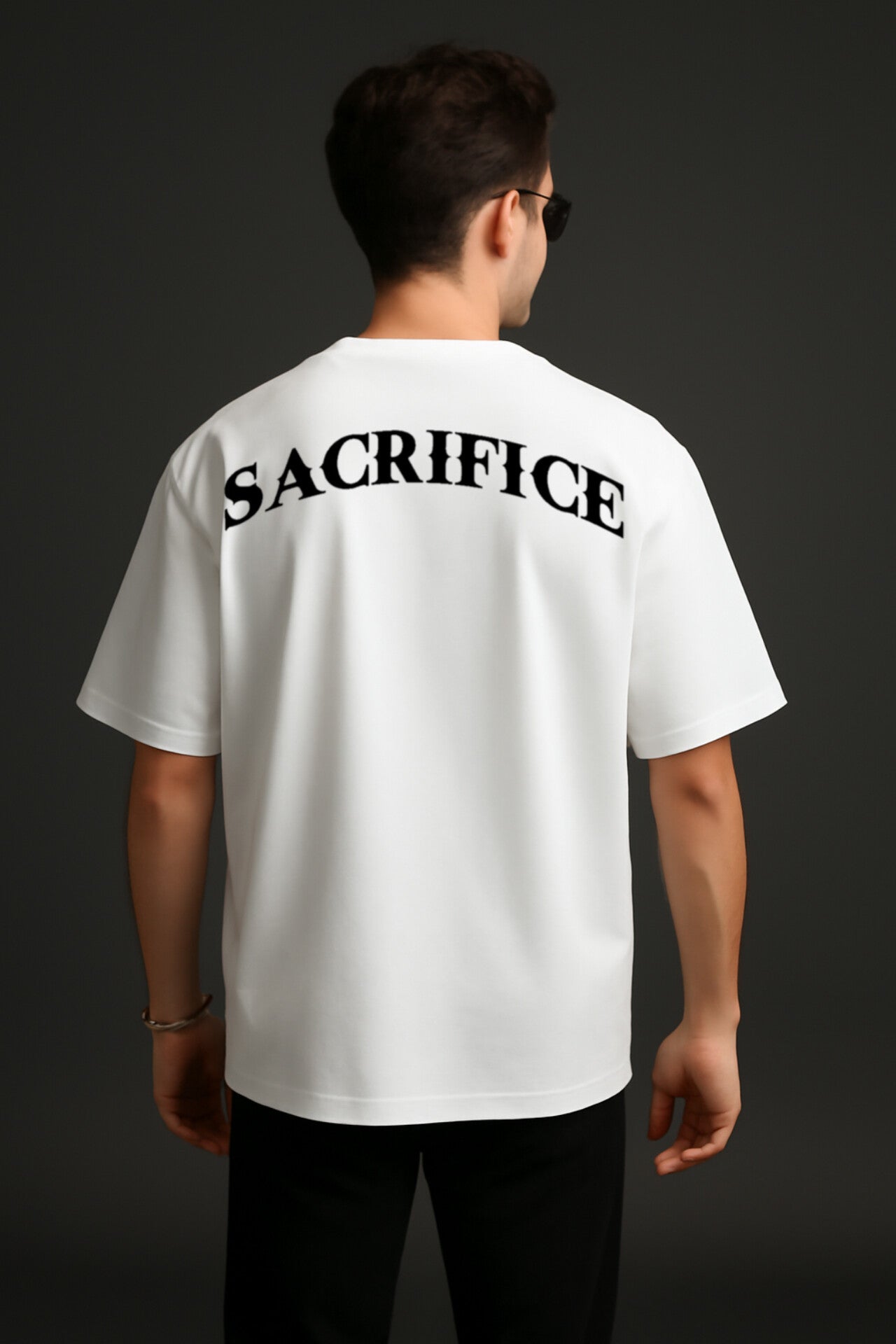 "Sacrifice" White Oversized t-shirt