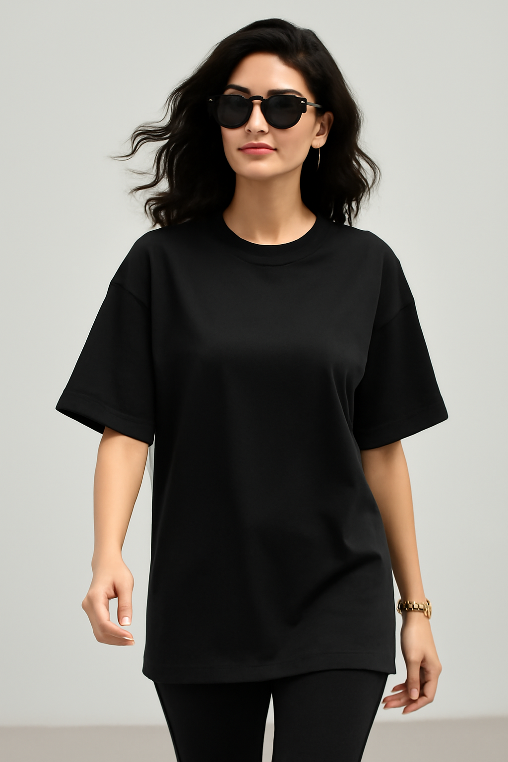 "Kindness" Black Down shoulder Tees