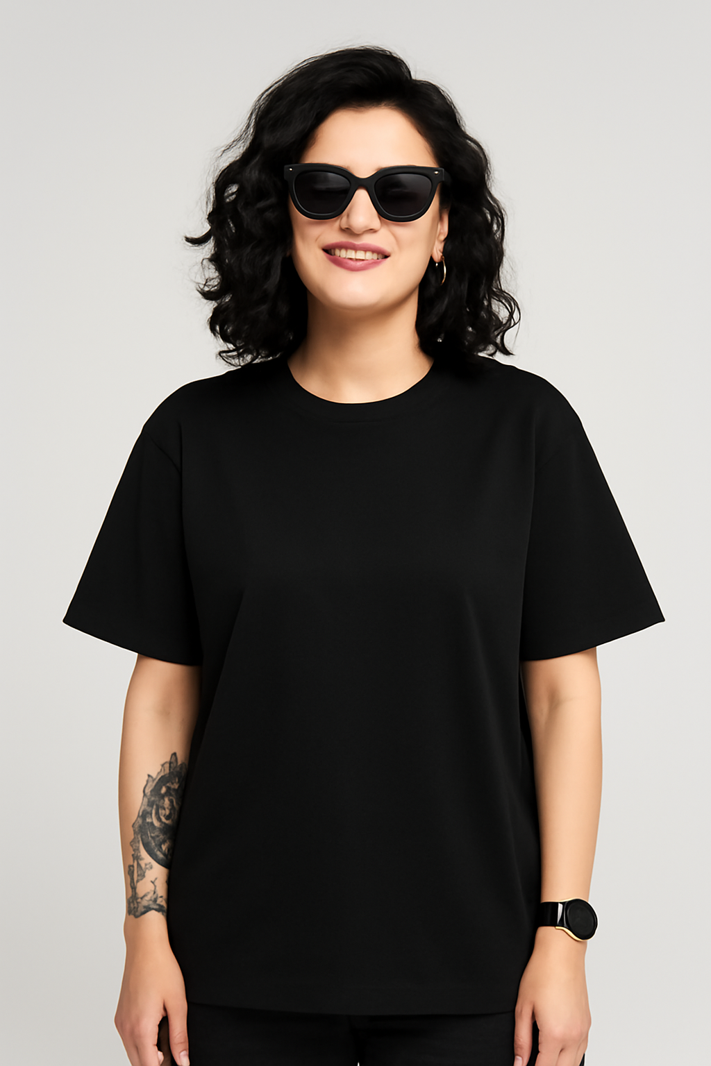 "We break rules but not heart" Black Down shoulder Tees
