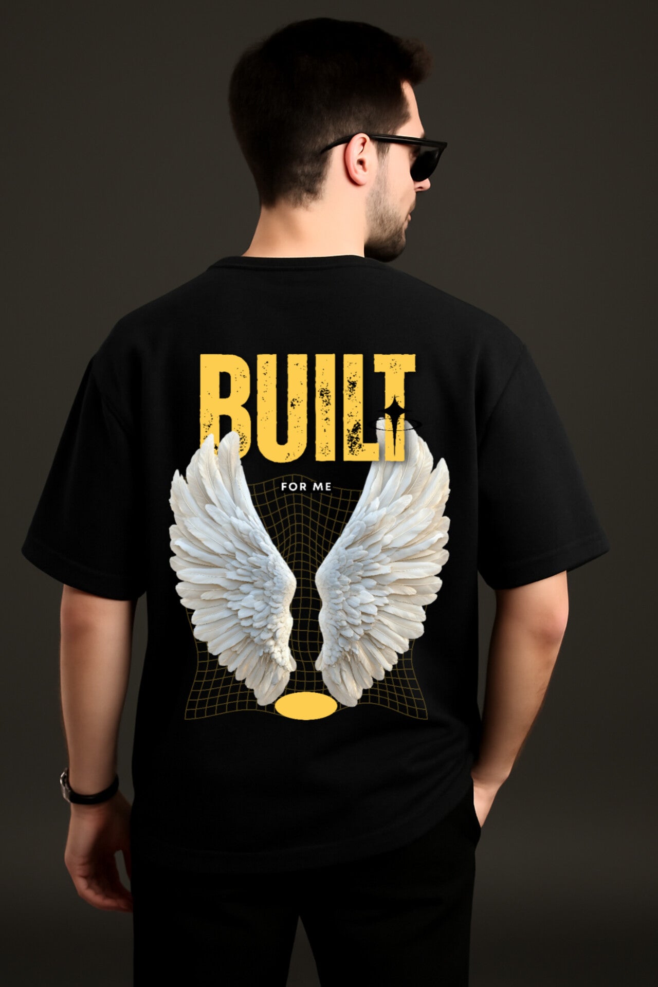 "Built" Black Oversized T-shirt