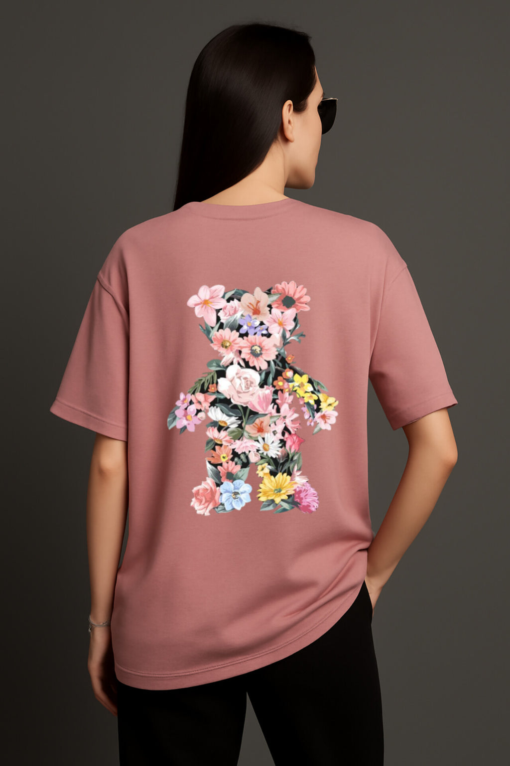 "Doll" Pink Down shoulder Tees