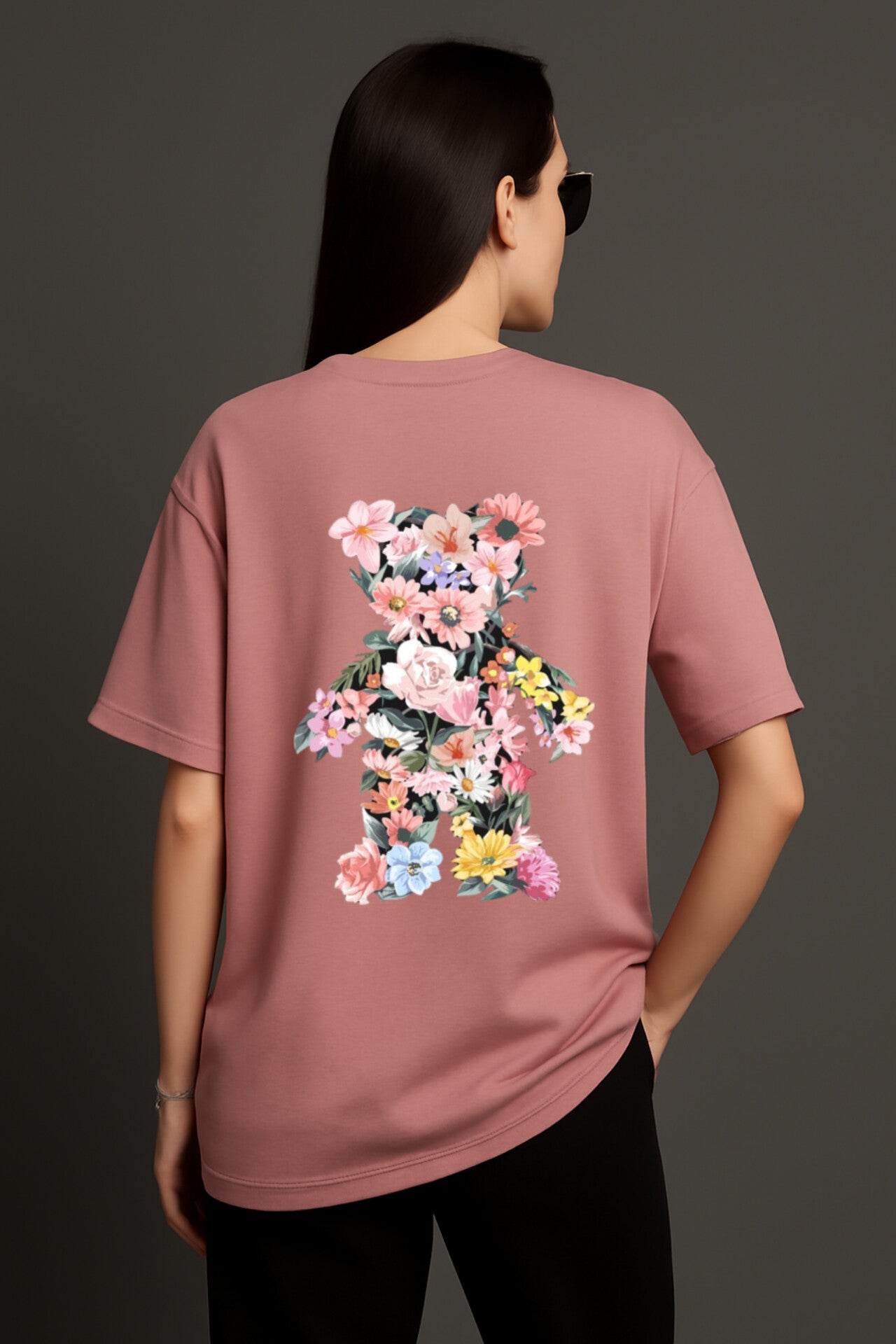"Doll" Pink Down shoulder Tees