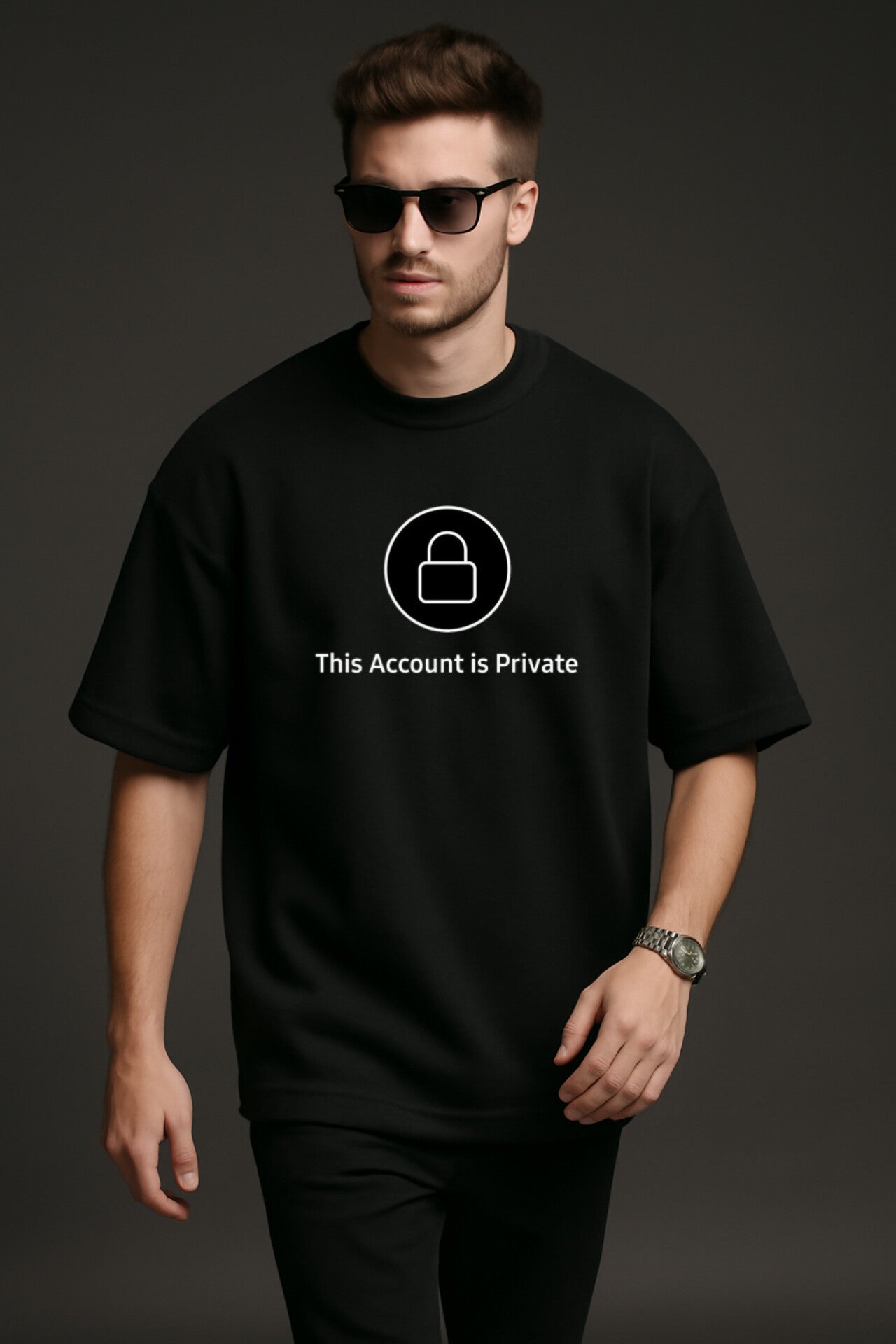 "This Account Is Private " Down shoulder Tees