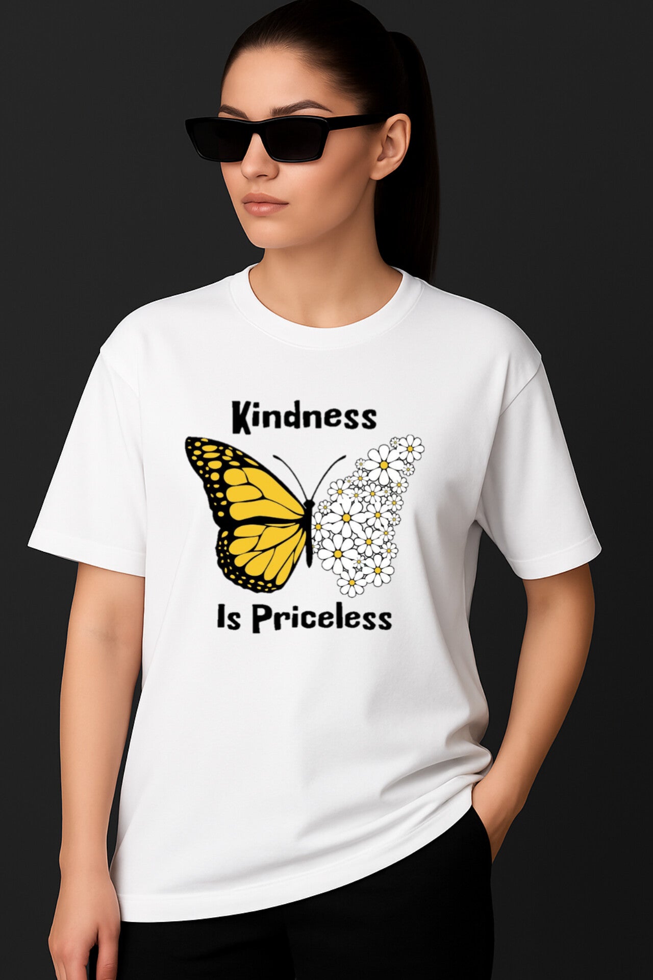 "Kindness" Down shoulder Tees