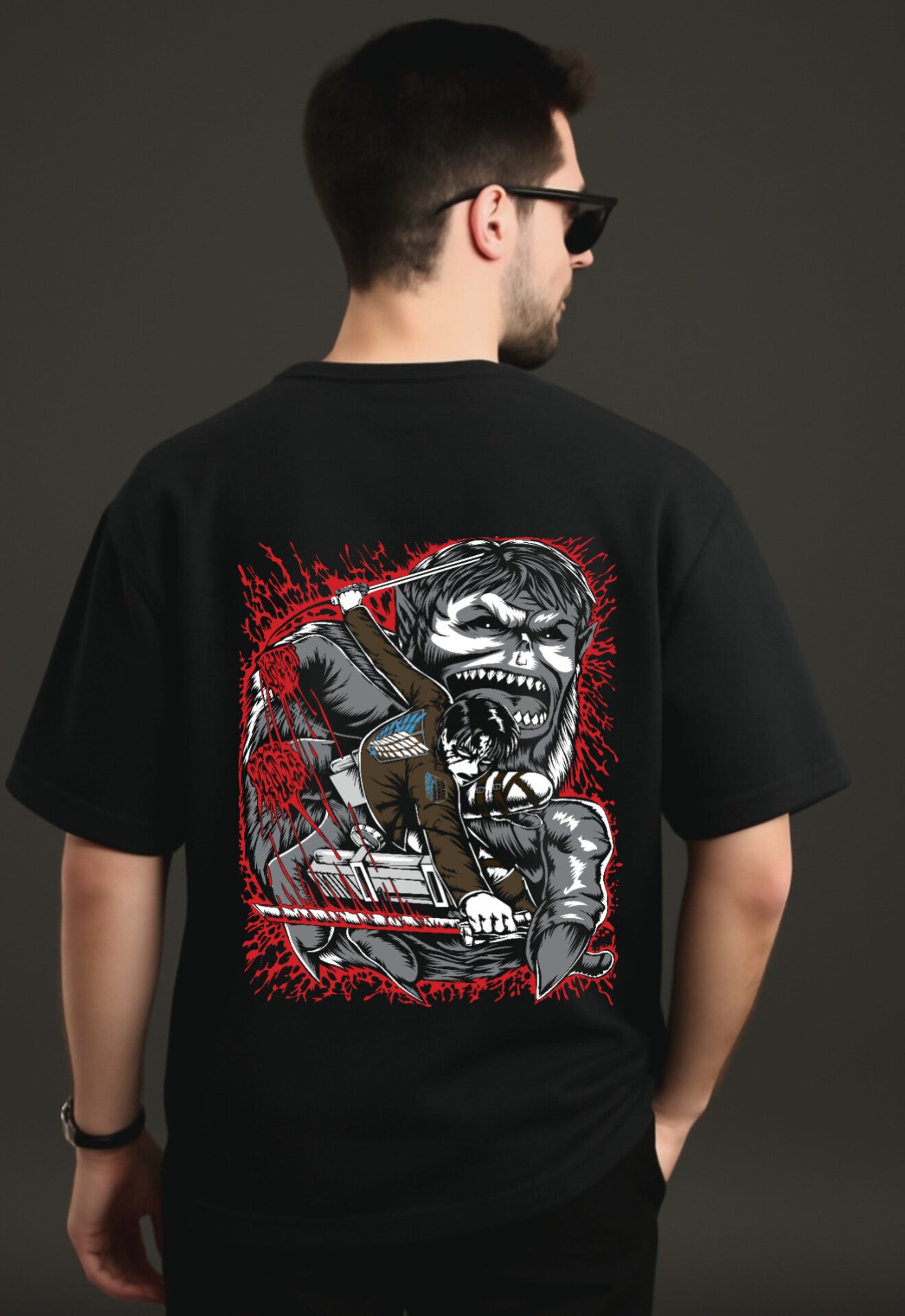 "Titan" Down shoulder Tees
