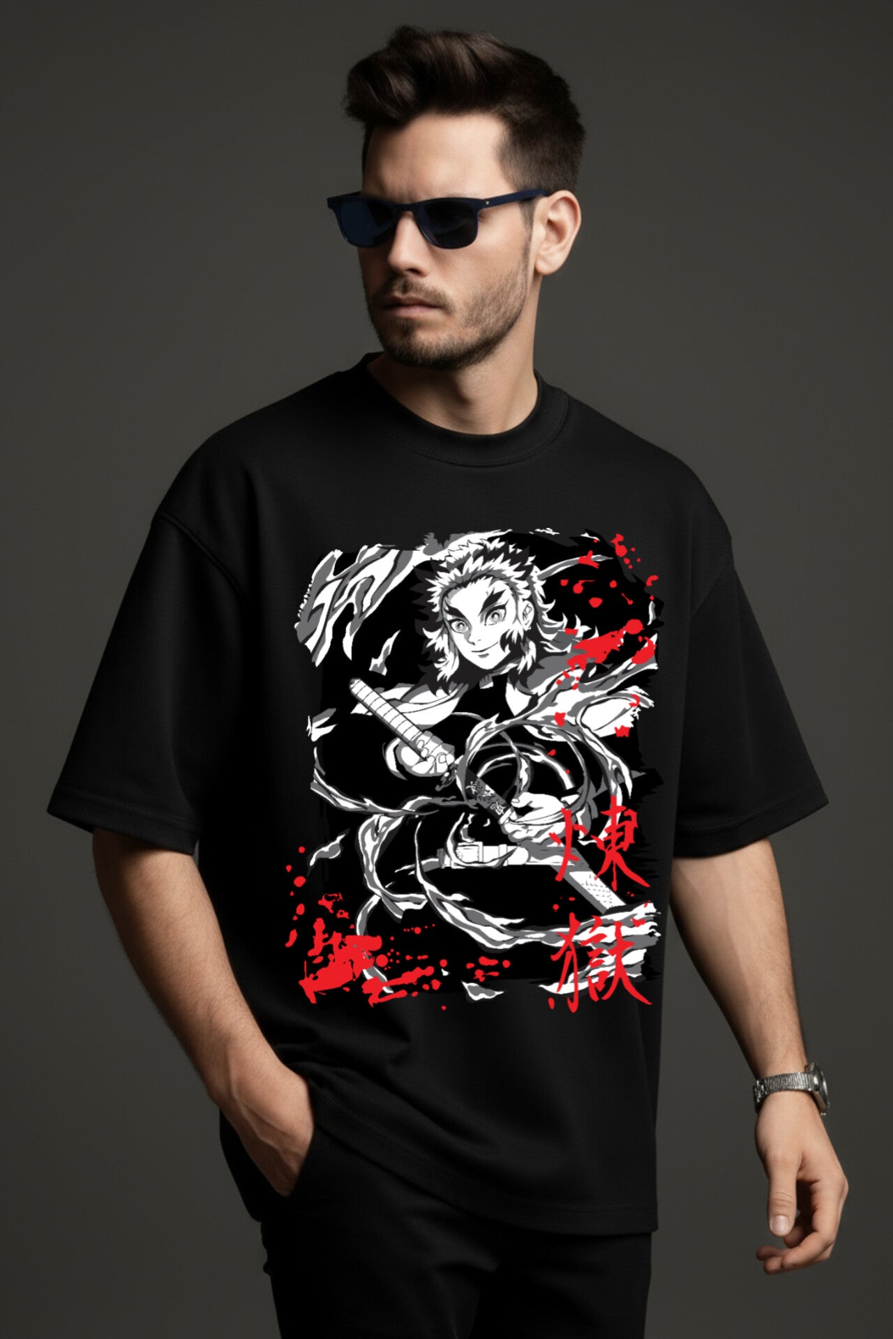 "Demons Slayer" Down shoulder Tees
