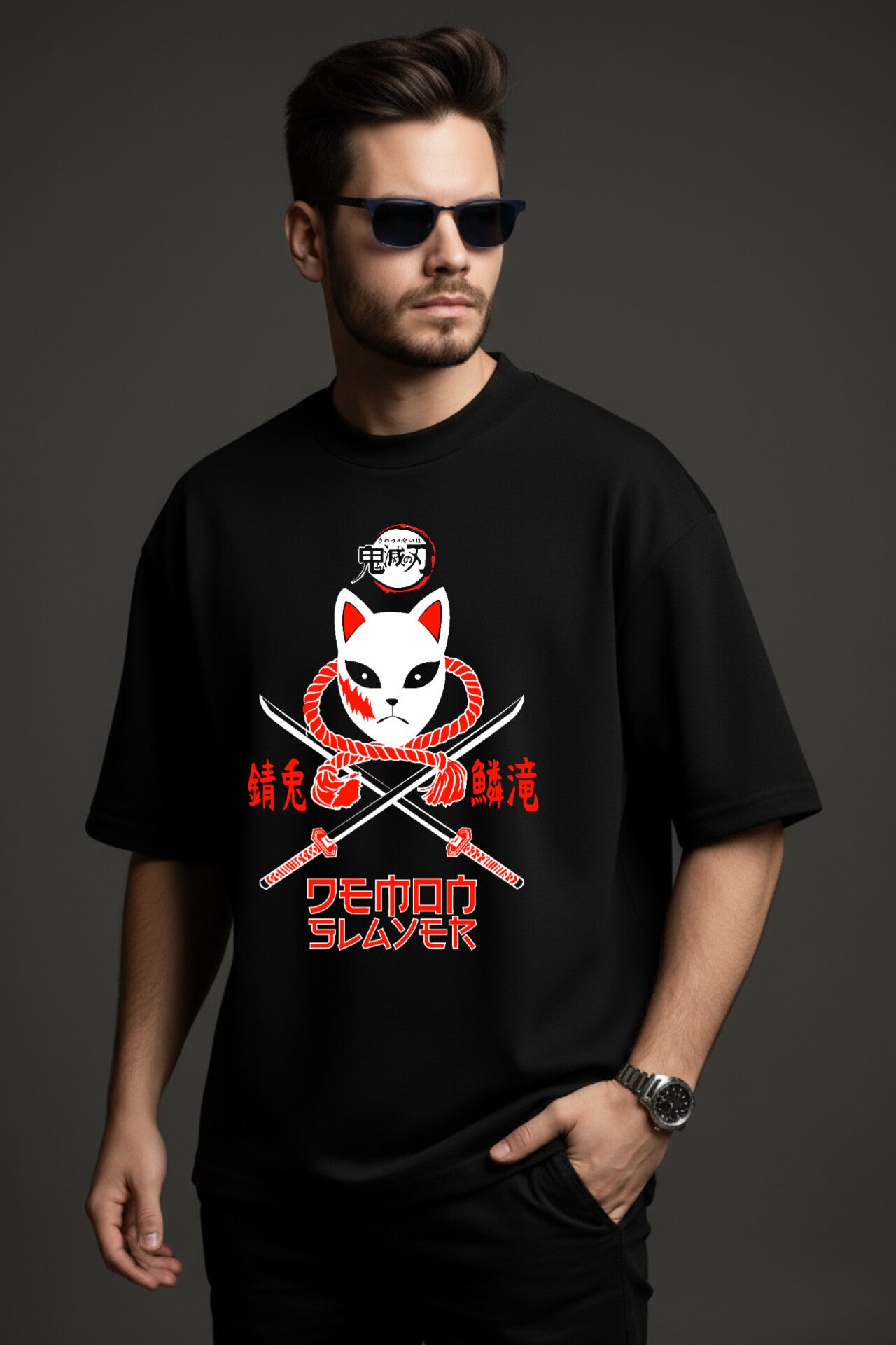 "Demons Slayer" Down shoulder Tees
