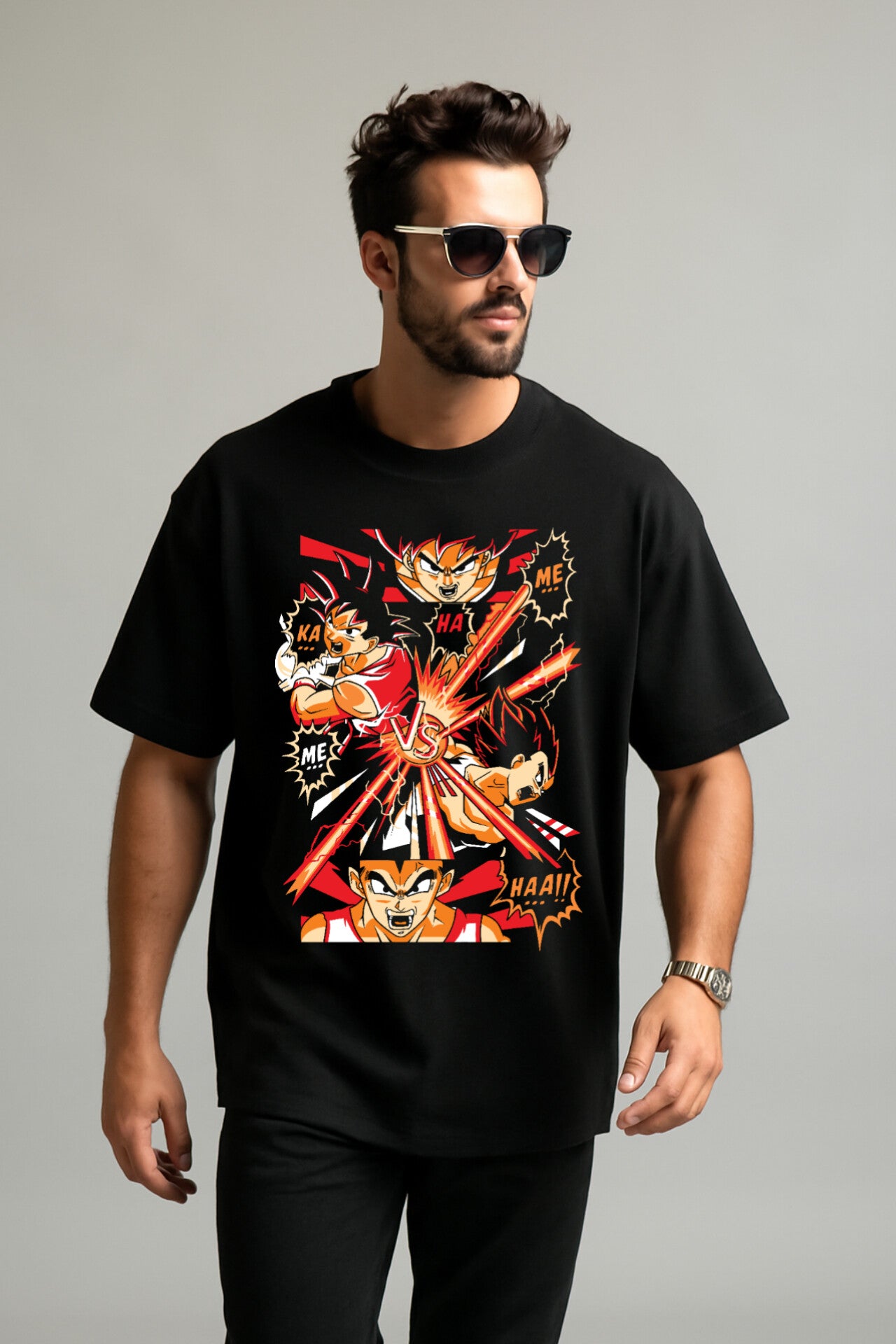 "Dragon Ball" Down shoulder Tees