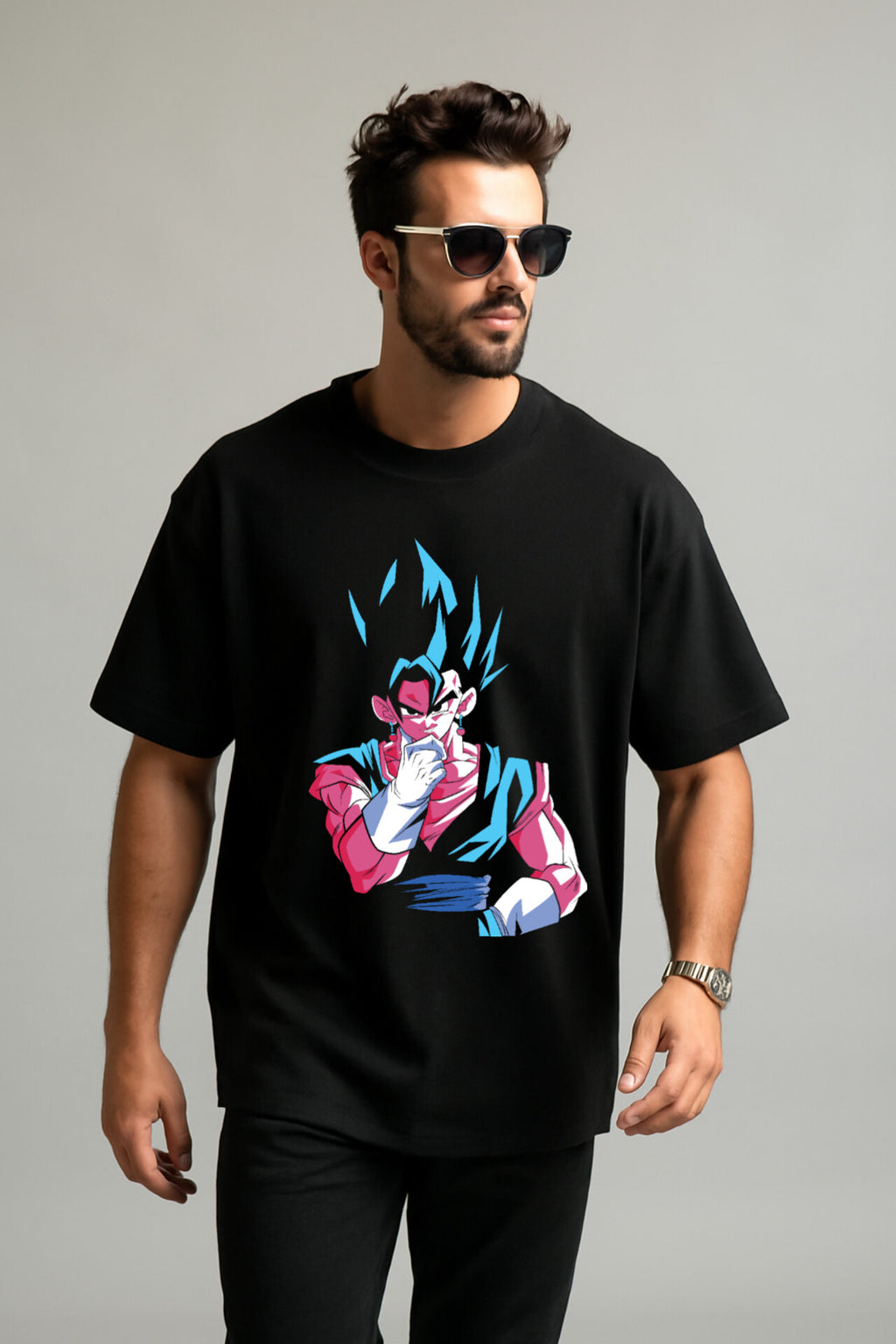 "Dragon Ball" Down shoulder Tees