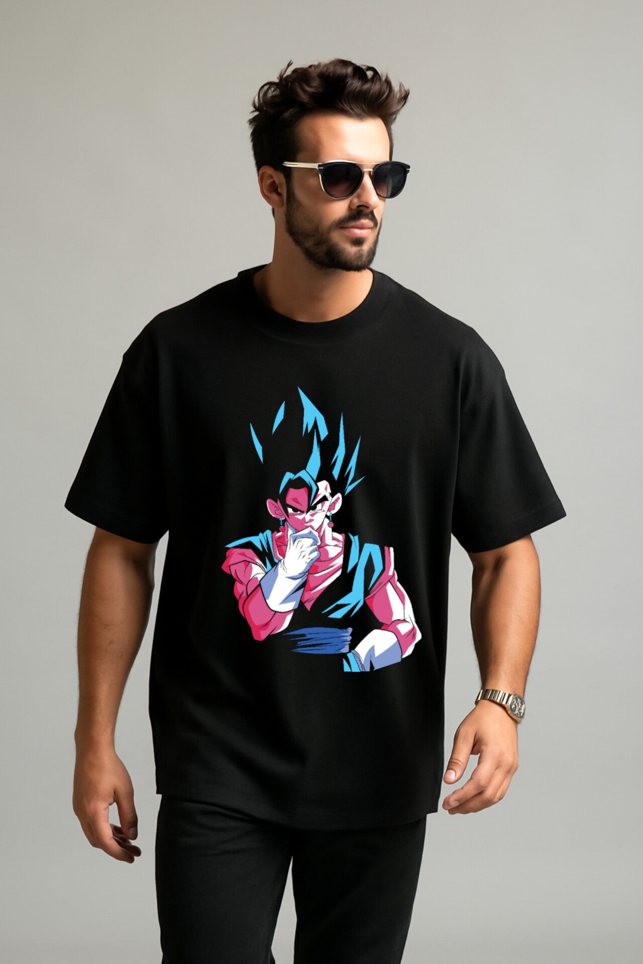 "Dragon Ball" Down shoulder Tees