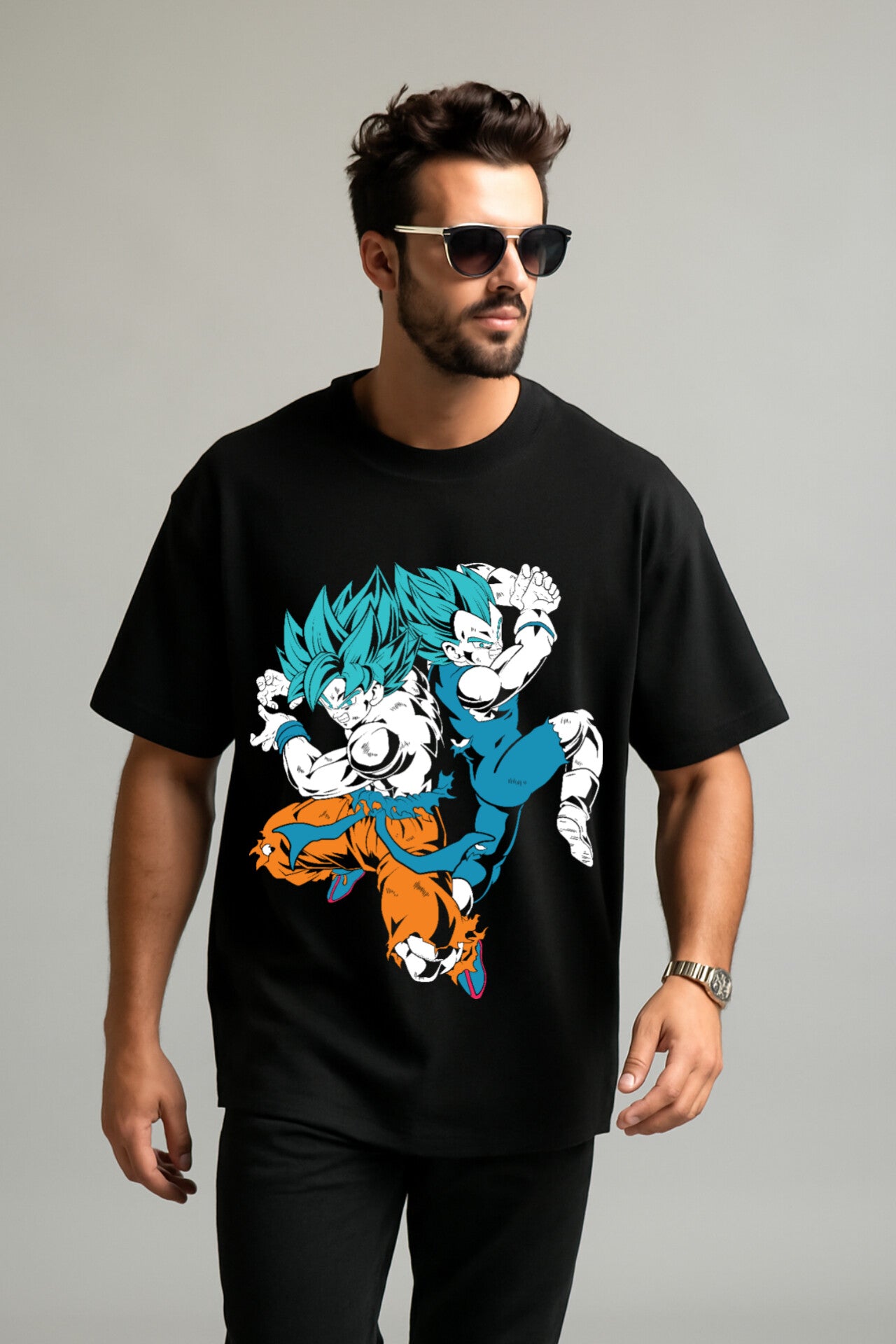 "Dragon Ball" Down shoulder Tees