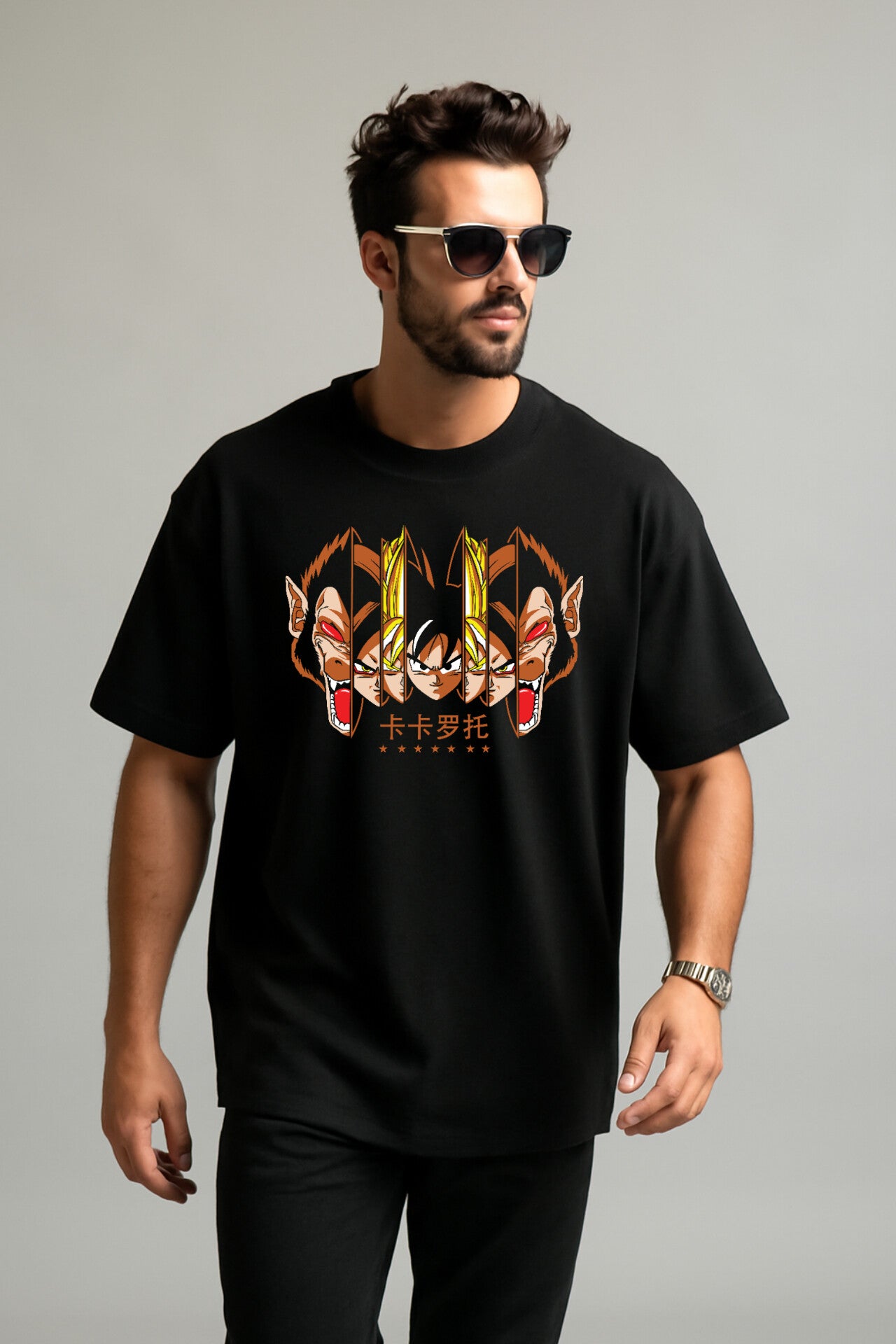 "Dragon Ball" Down shoulder Tees