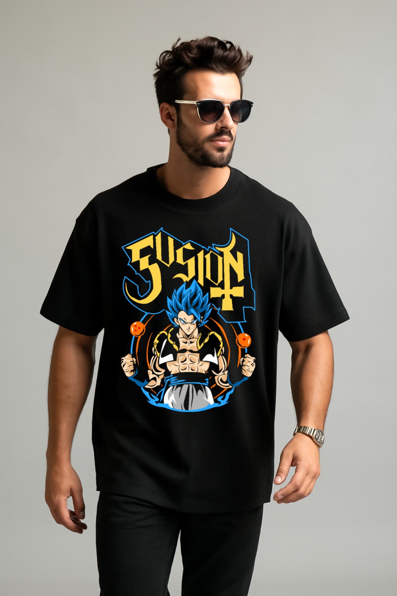 "Dragon Ball" Down shoulder Tees