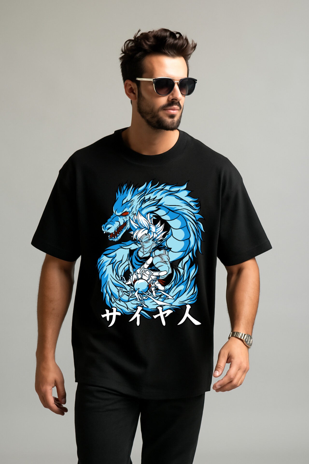 "Dragon Ball" Down shoulder Tees