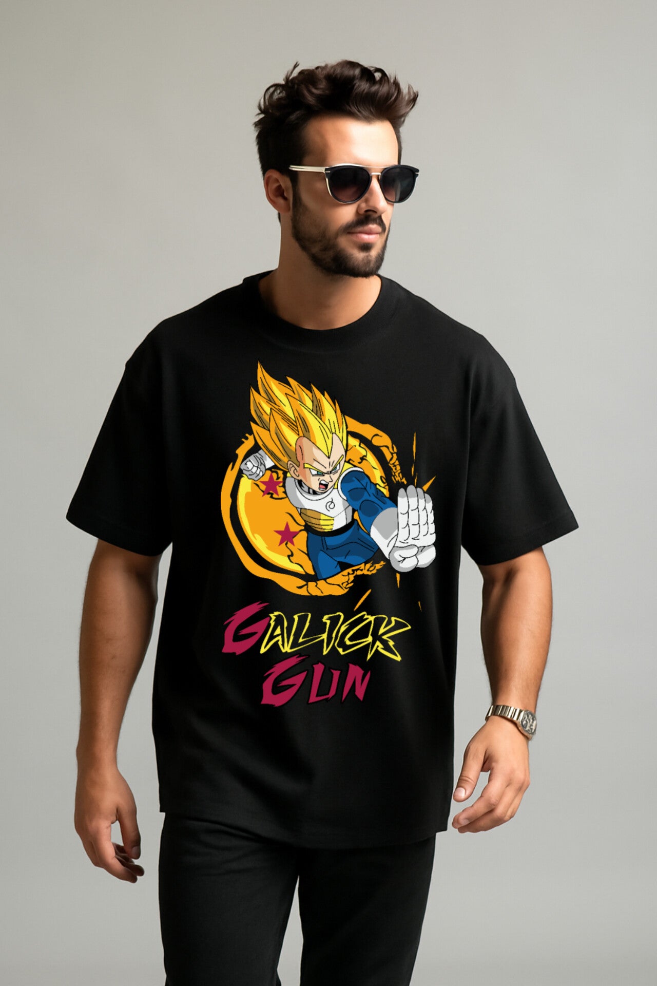 "Dragon Ball" Down shoulder Tees