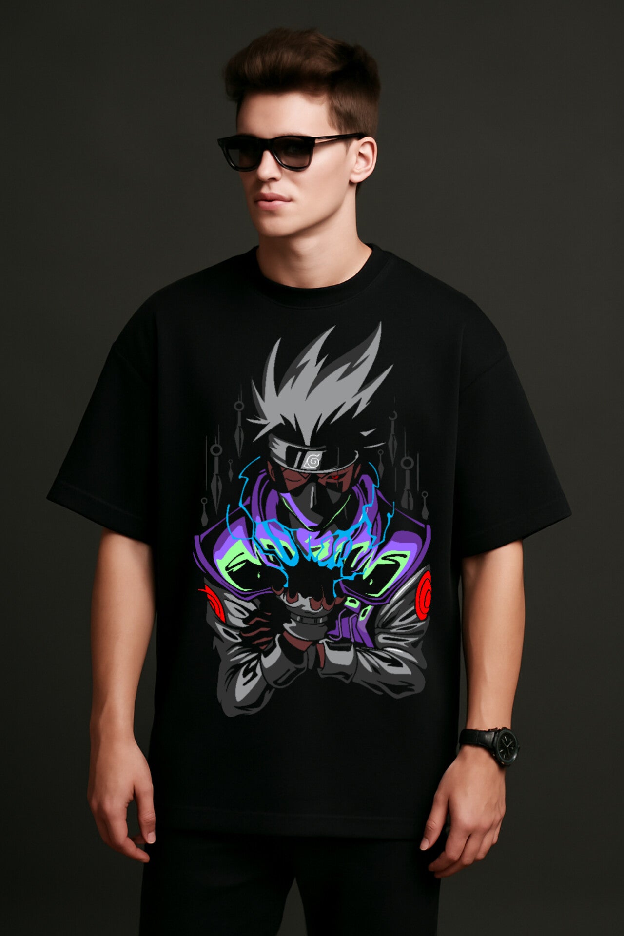 "Naruto" Down shoulder Tees