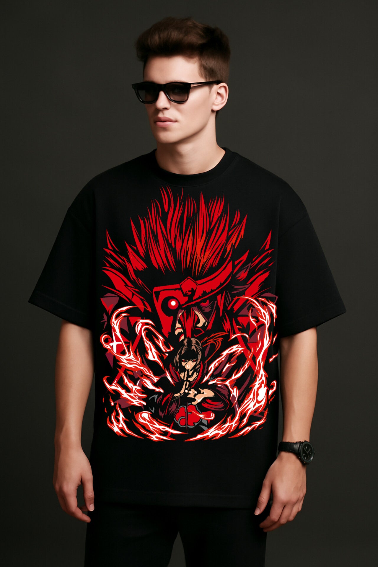 "Naruto" Down shoulder Tees