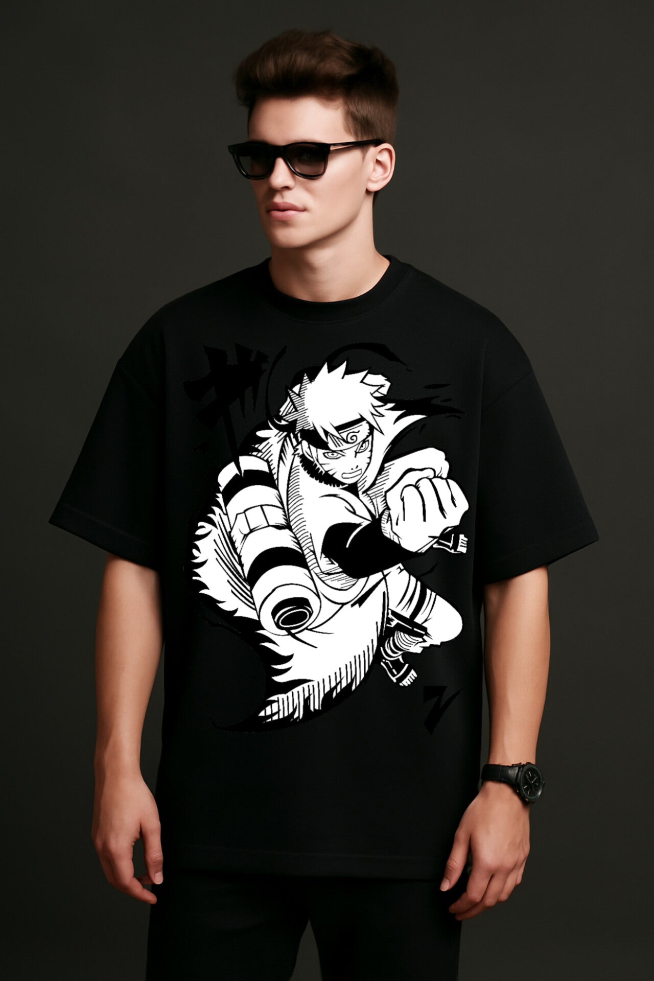 "Naruto" Down shoulder Tees