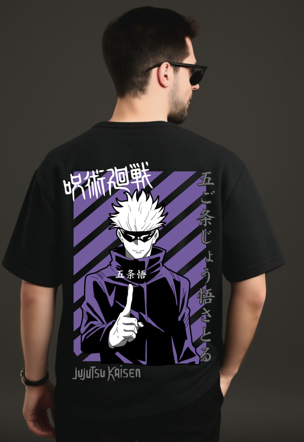 "JJK" Down shoulder Tees