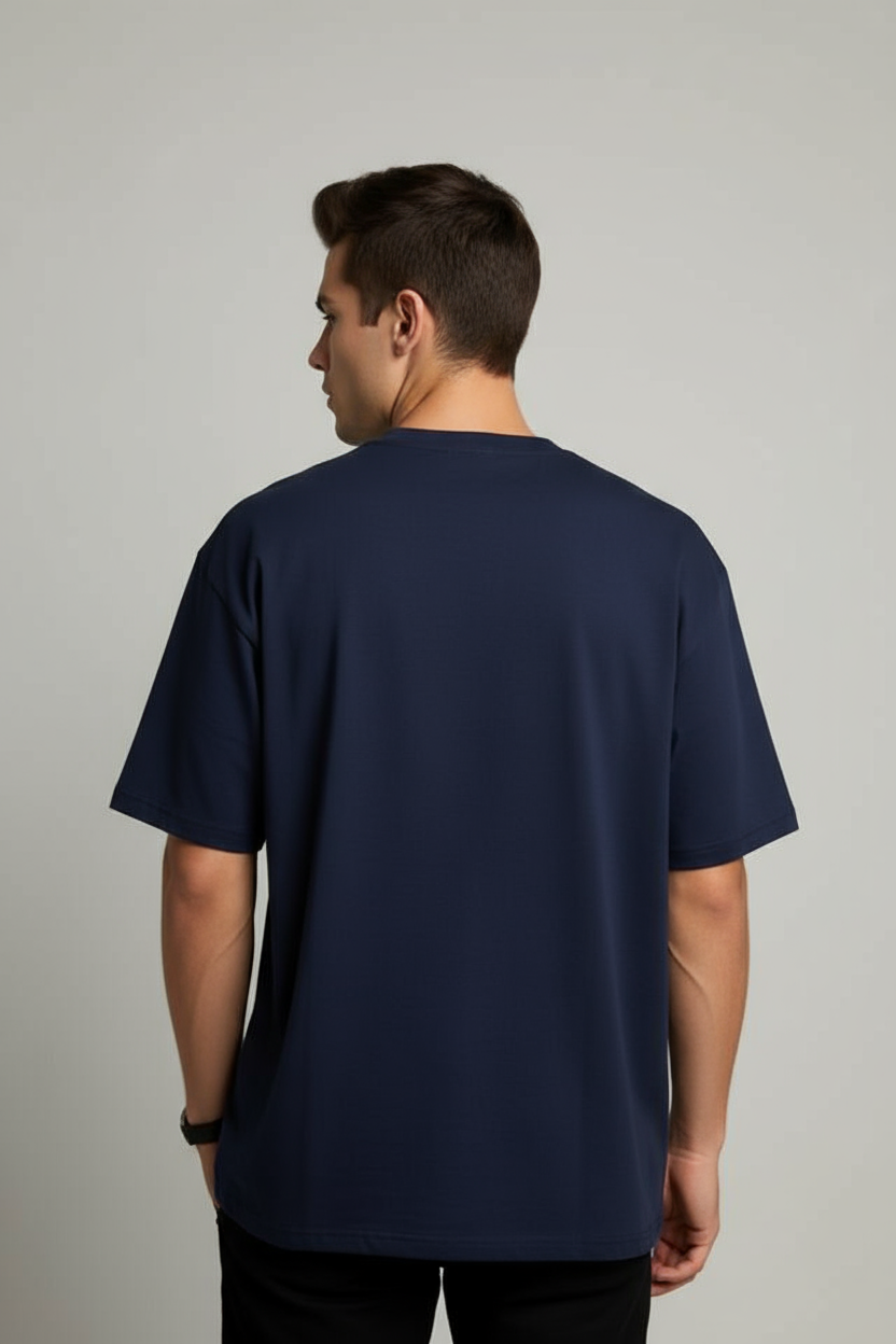 "Choice Is Yours" Neel Blue Down Shoulder Tees