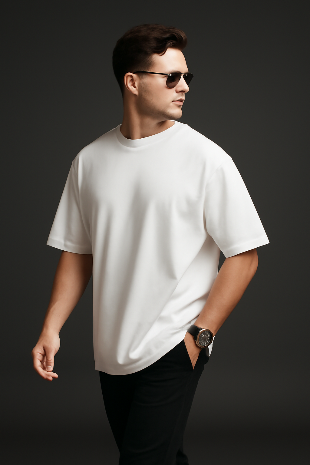 "We break rules but not heart" White Oversized T-shirt