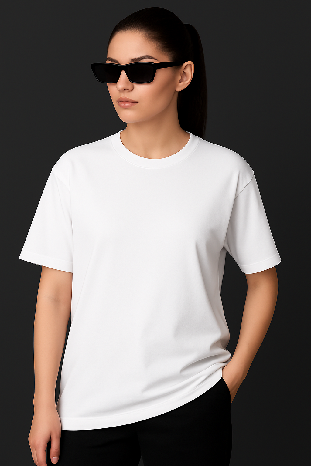 "Trust issue" White Down shoulder Tees