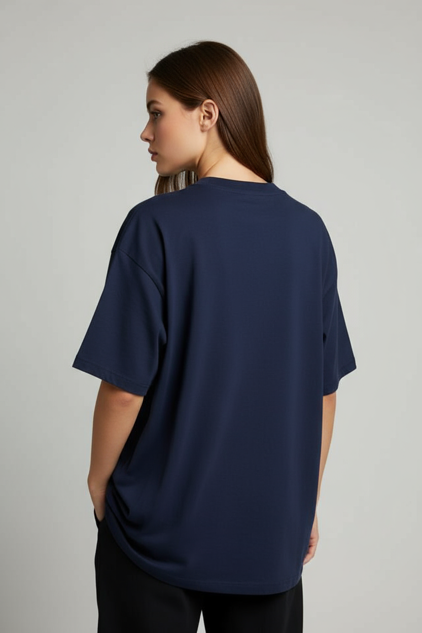 "Be Kind" Navy Blue Down shoulder Tees