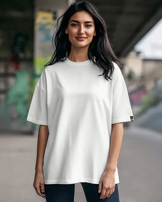 Women's White Oversized T'shirt