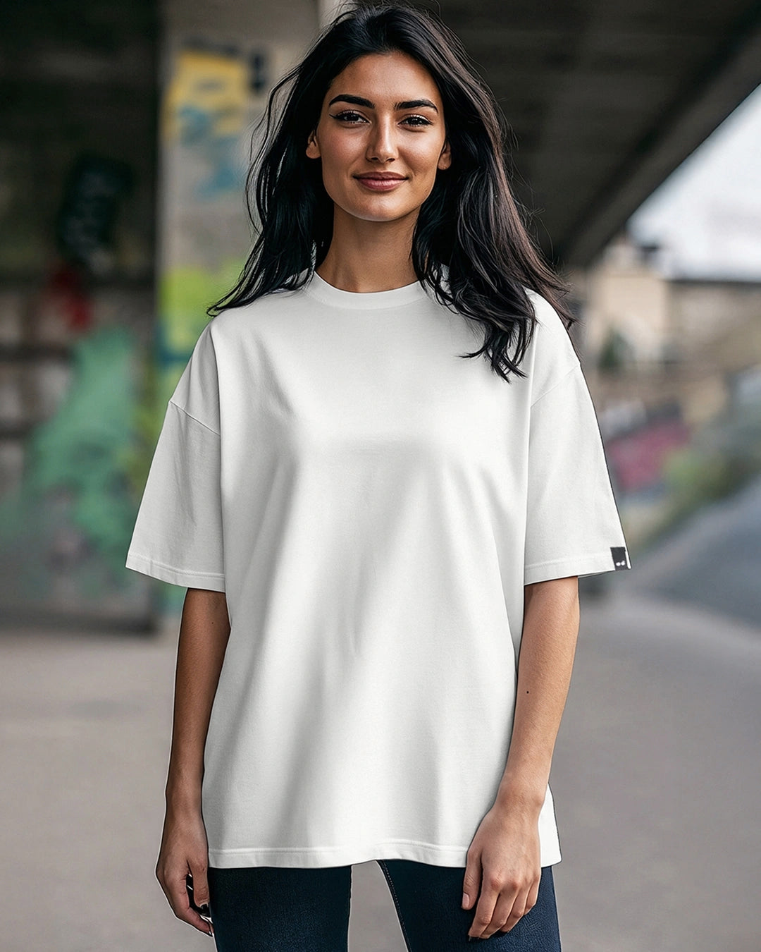 Women's White Oversized T-shirt